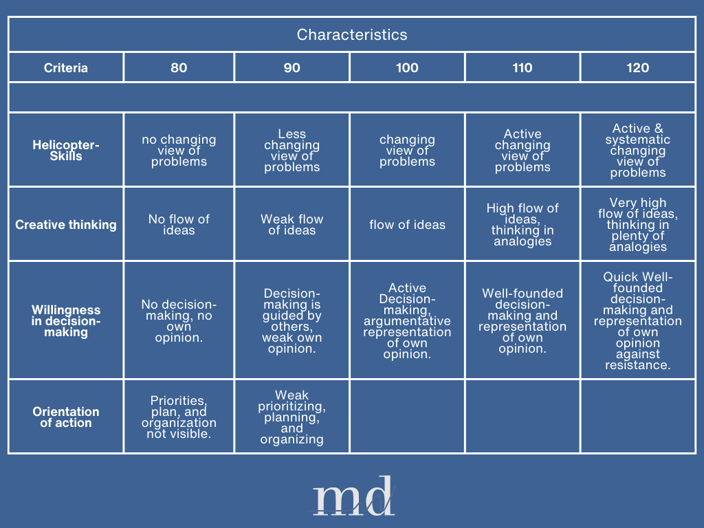 Manager Character Scale Planning and conducting assessment centers for managers